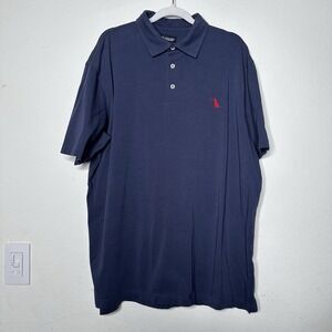 Local Boy Outfitters Polo Shirt Mens Sz L Striped Blue Performance Outdoor Prep